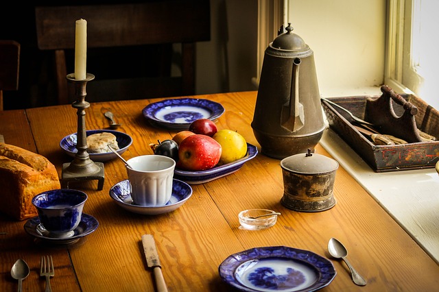 El arreglo informal de una mesa