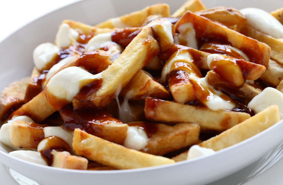 Poutine canadiense,  fácil y divino