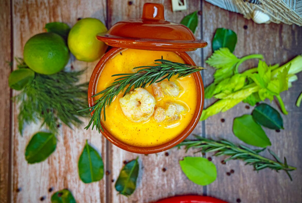 Sopa de mariscos con curry y coco. Wow!