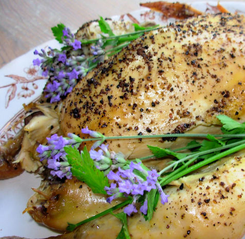 Pollo a las flores de lavanda