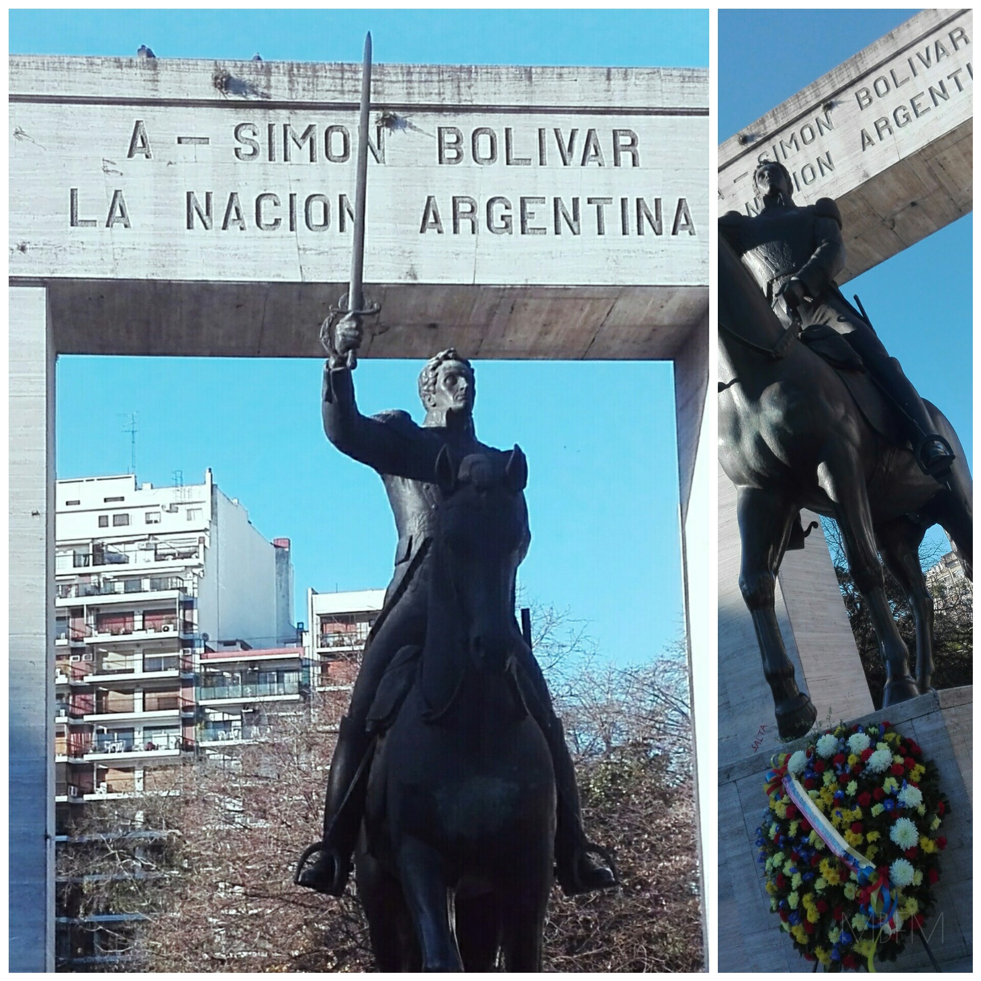 Ofrenda floral al Libertador Simón Bolívar en Buenos Aires